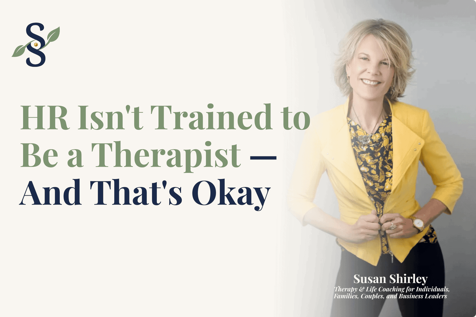 HR Isn't Trained to Be a Therapist And Thats Okay